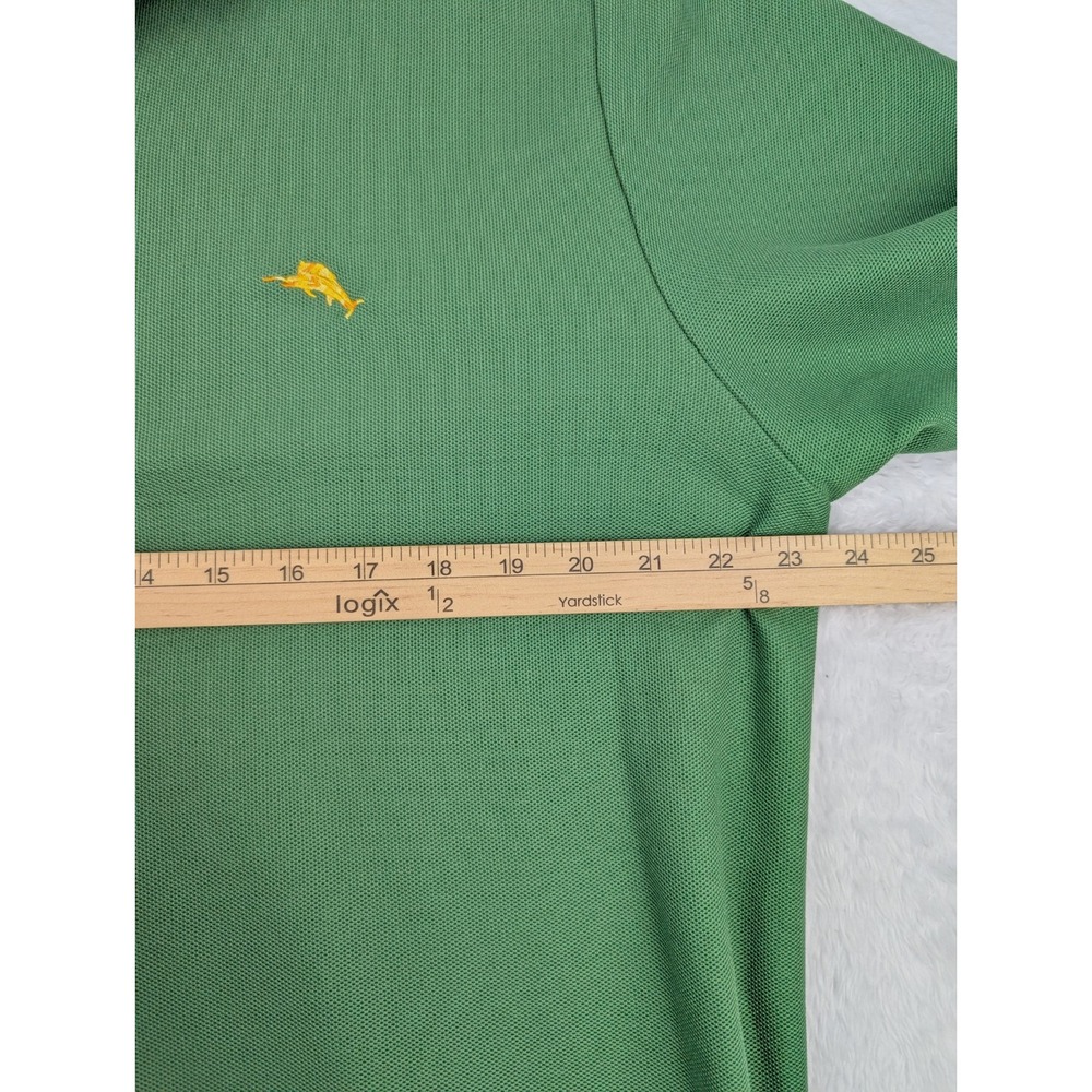 Tommy Bahama Polo Shirt Men's LT Green Supima Cotton Blend Logo *Stains‎ - Picture 7 of 16